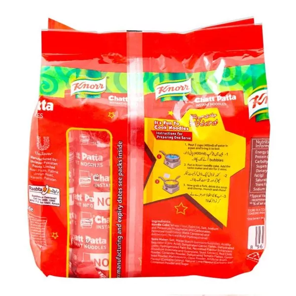 knorr Noodles Chatt Patta Family Pack 4x66 grams