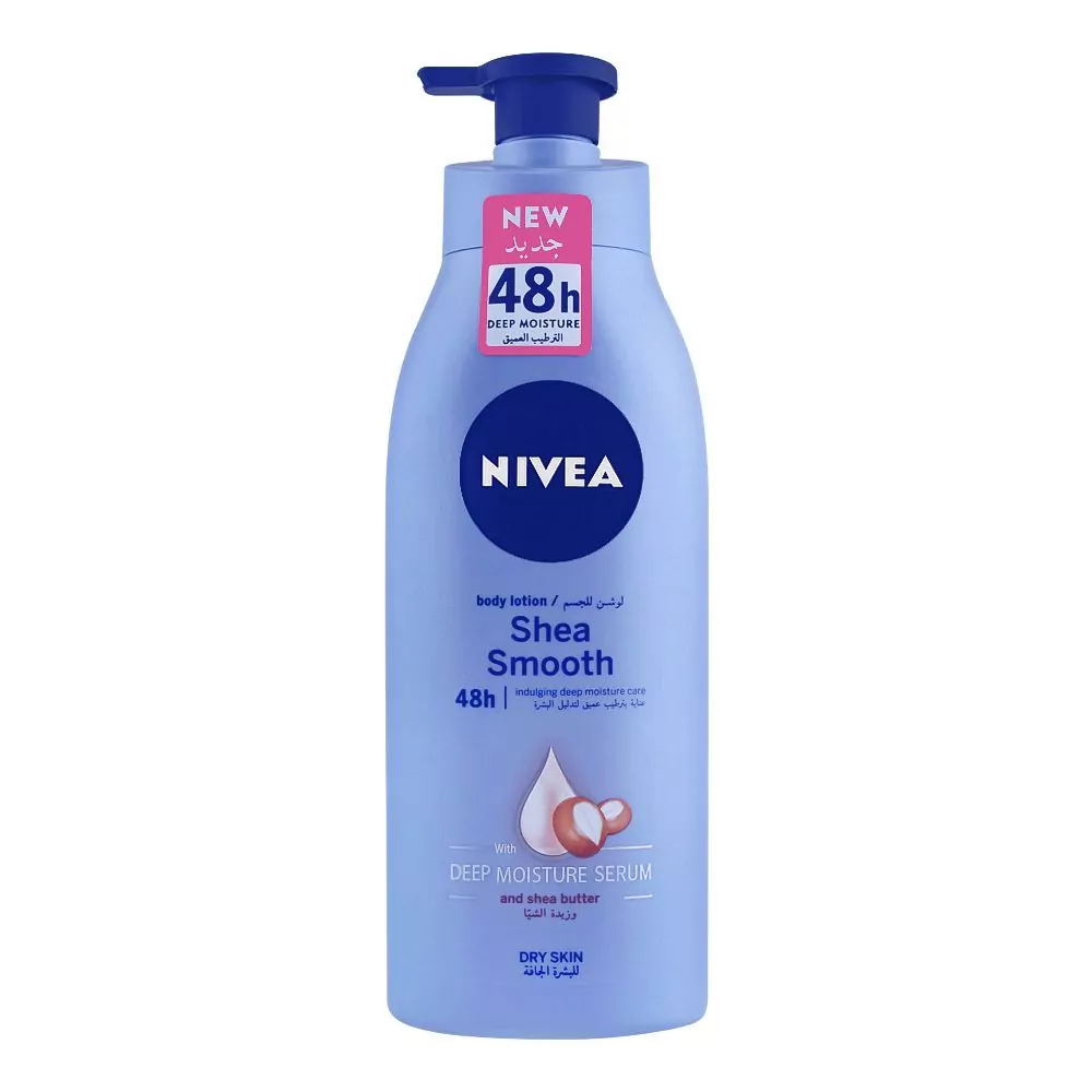 Nivea Shea Smooth Dry Skin Body Lotion, With Deep Moisture Serum, 400Ml