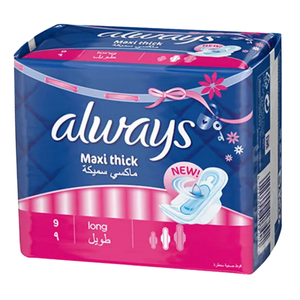 Always Pads Maxi Thick Long 9pcs Pack