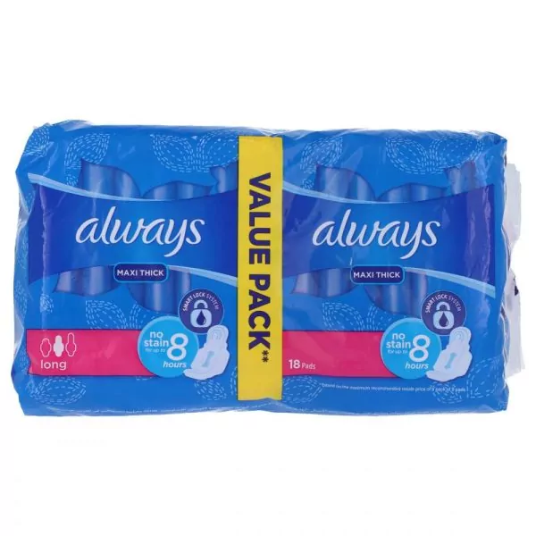 Always Pads Maxi Thick Long Value Pack 18pcs