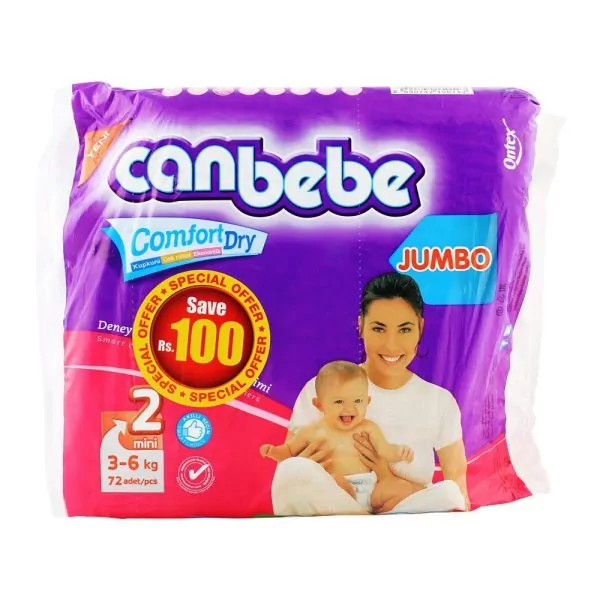 Canbebe Jumbo Mini No. 2, 3-6 KG 72-Pack