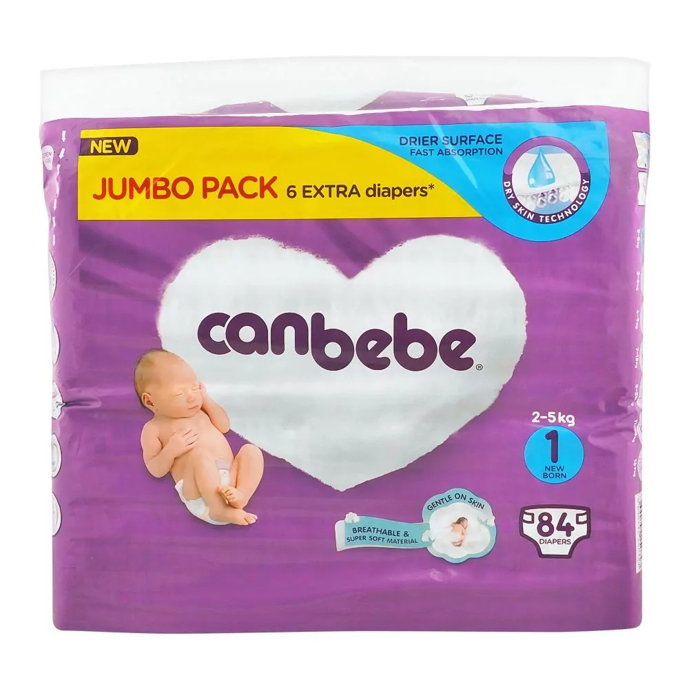 Canbebe Jumbo New Born No 1, 2-5Kg 84-Pack