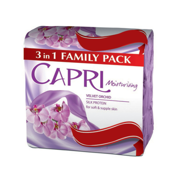 Capri Soap Moisturizing Velvet Orchid 3X140gm