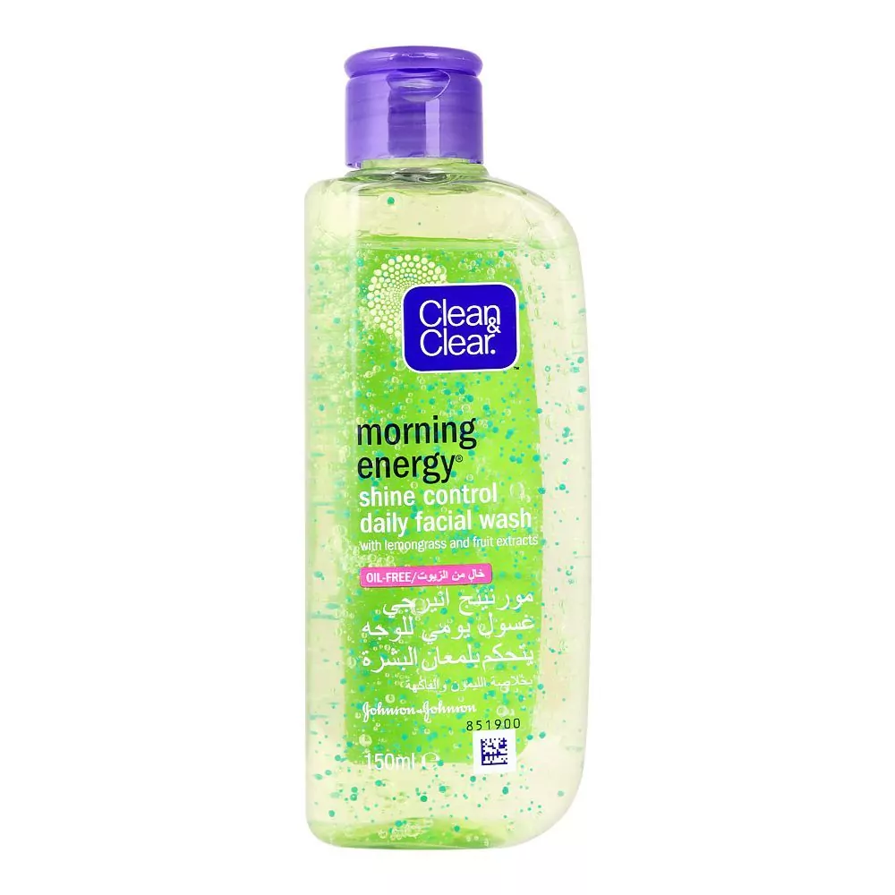 Clean &Amp;Amp; Clear Morning Energy Shine Control Daily Facial Wash, Oil Free, 150Ml