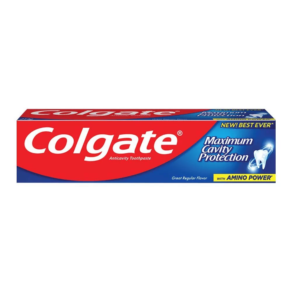 Colgate Maximum Cavity Protection Amino Power Toothpaste, Great Regular Flavour, 195G