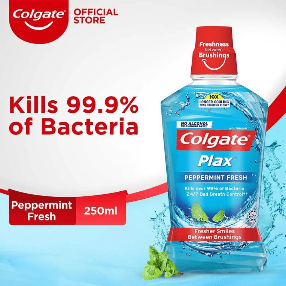 Colgate Mouthwash Plax Peppermint 250Ml Basic