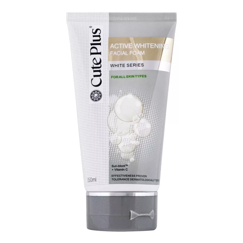 Cute Plus Active Whitening Facial Foam, 150Ml