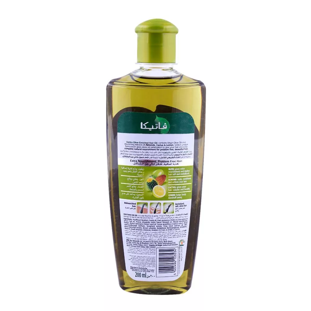 Dabur Vatika Olive Enriched Hair Oil Nourish Protect 200Ml A