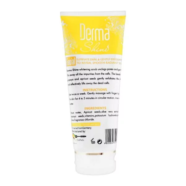 Derma Shine Gently Exfoliating Apricot Whitening Scrub, For All Skin Types, 200g