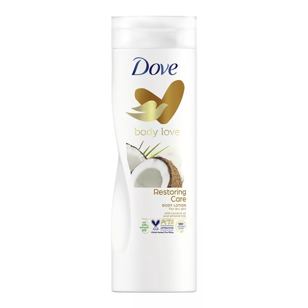 Dove Body Love Restoring Care Body Lotion, With Coconut Oil &Amp;Amp; Almond Milk, 400Ml