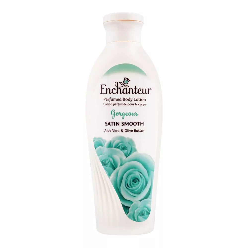 Enchanteur Gorgeous Moisture Silk Perfumed Body Lotion, Aloe Vera &Amp;Amp; Olive Butter, 250Ml