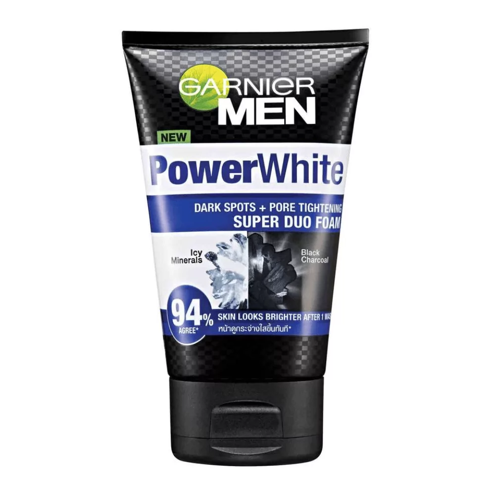 Garnier Men Face Wash Power White Super Duo Foam 100Ml 1