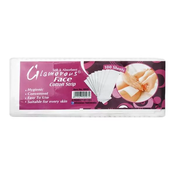 Glamourous Face Wax Cotton Strip Large 100-Pack