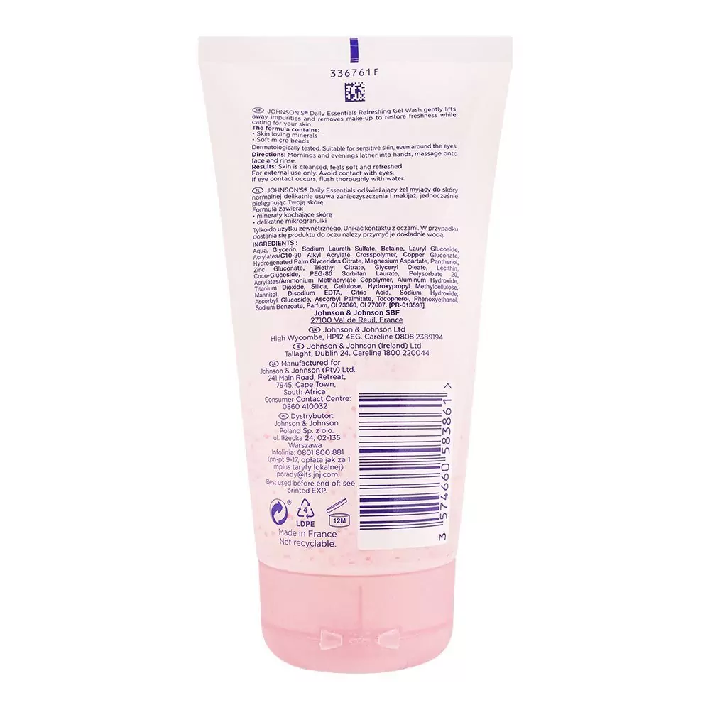 Johnsons Daily Essentials Refreshing Gel Face Wash For Normal Skin 150Ml A