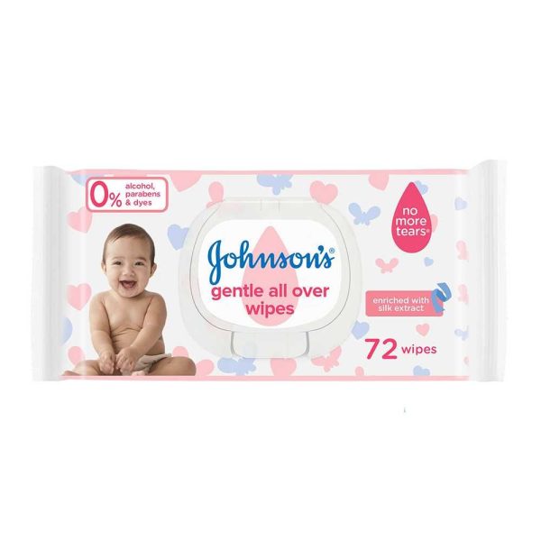 Johnson's Gentle All Over Baby Wipes, 72-Pack