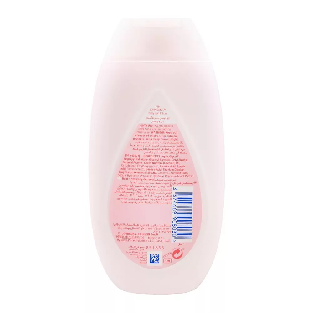 Johnson'S Soft Baby Lotion, With Coconut Oil, Paraben Free, 200Ml