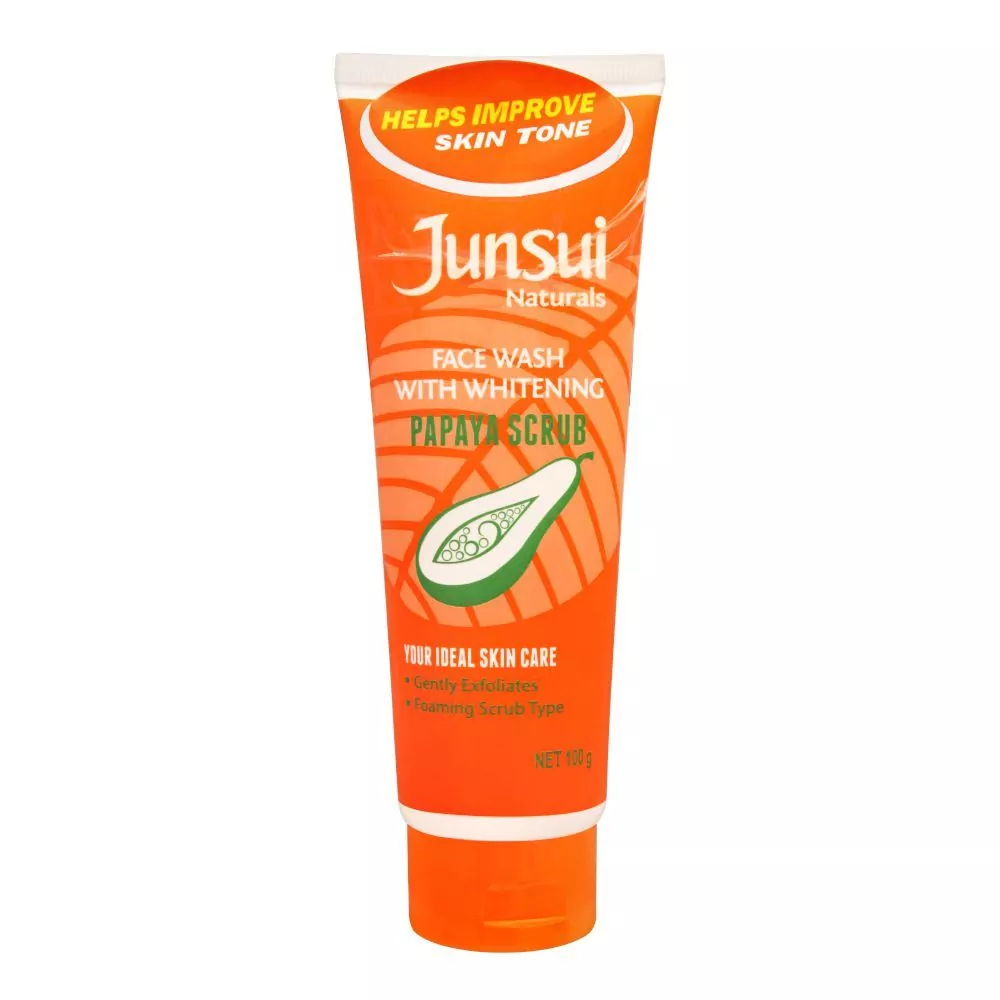 Junsui Papaya Scrub Facial Wash With Whitening, 100G