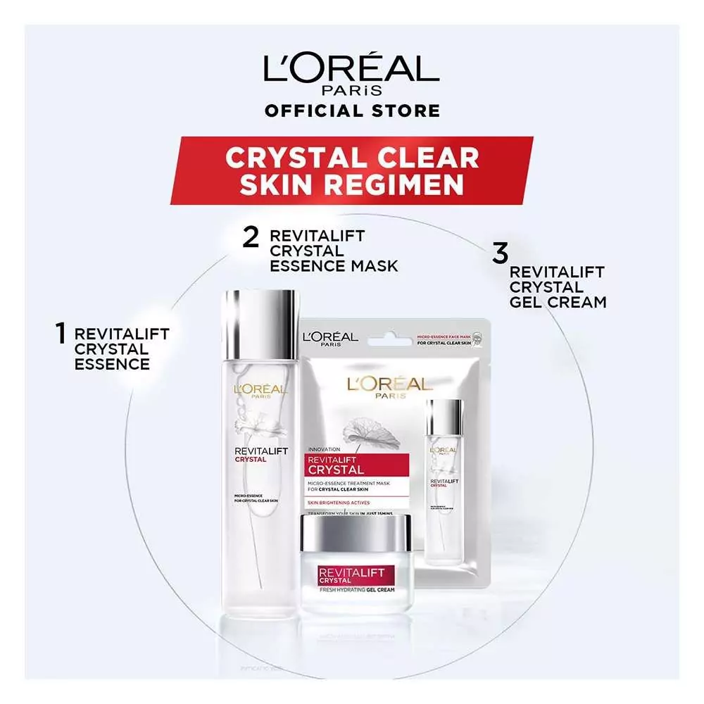 L'Oreal Paris Revitalift Crystal Gel Cream (Oil Free Face Moisturizer With Salicylic Acid), 50Ml