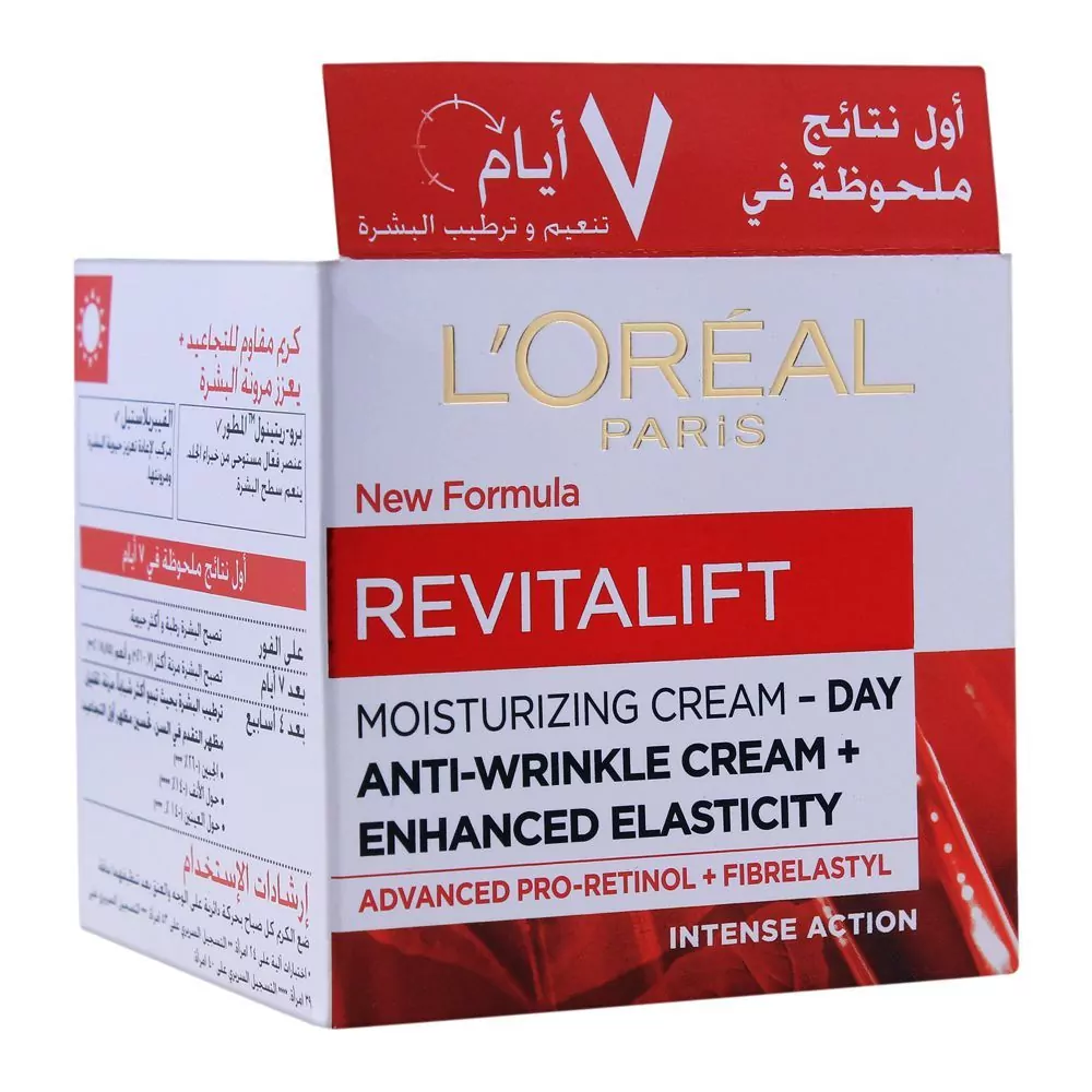 L'Oreal Paris Revitalift Moisturizing Day Cream, Anti-Wrinkle Cream, Intense Action, 50Ml