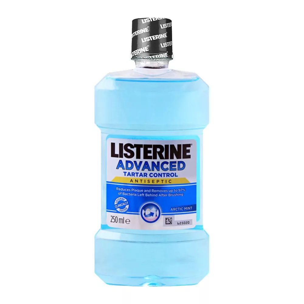 Listerine Advanced Tartar Control Antiseptic Mouthwash Arctic Mint, 250Ml