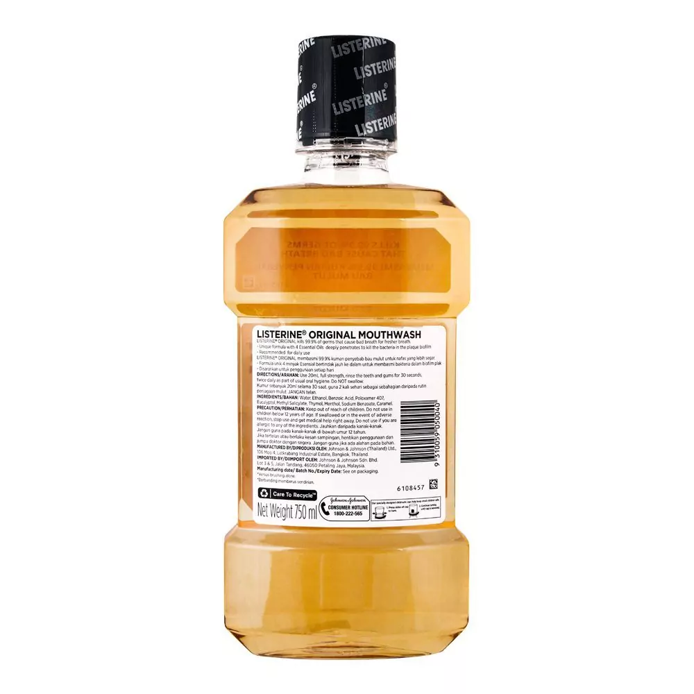 Listerine Original Mouthwash 750Ml Thai