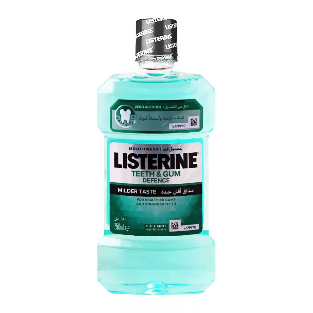 Listerine Teeth Gum Defence Soft Mint Mouthwash 250Ml A