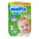 Molfix Diaper 3, Midi, 4-9kg, 60's