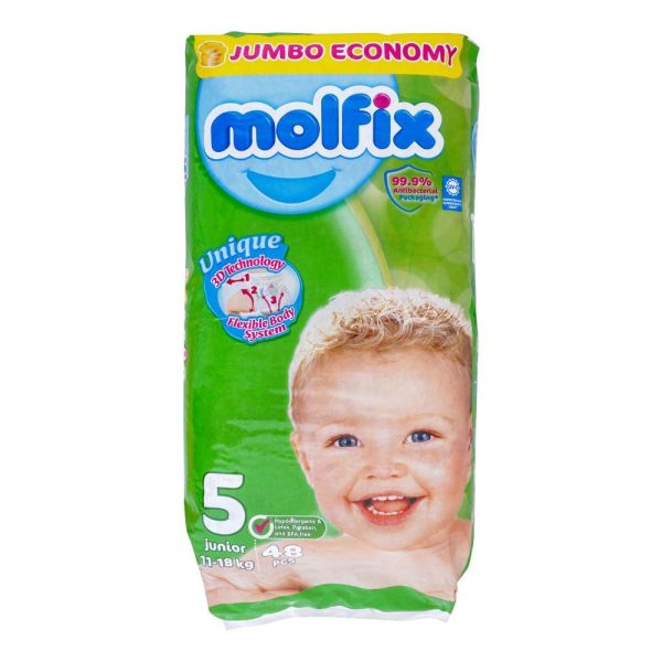 Molfix Diaper 5, Junior, 11-18kg, 48's