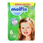 Molfix Diaper Extra Large, Mega Pack Size 6, 15+ KG, 60-Pack