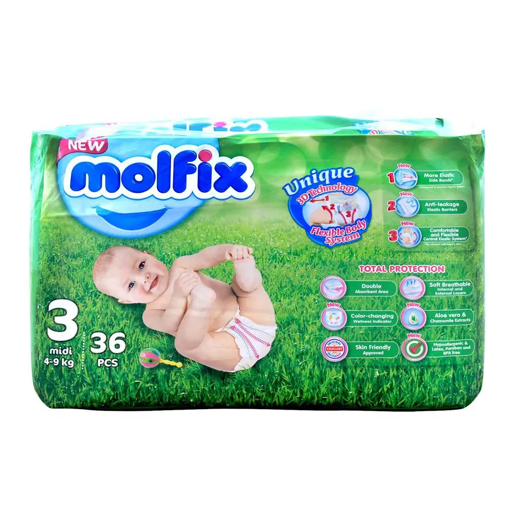 Molfix No. 3 Midi 4 9 Kg 36 Pack A