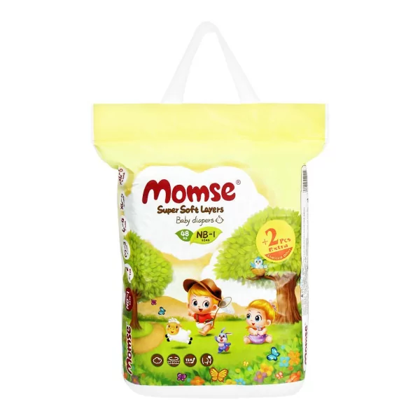 Momse Baby Diapers NB-1, Upto 5 KG, 48-Pack