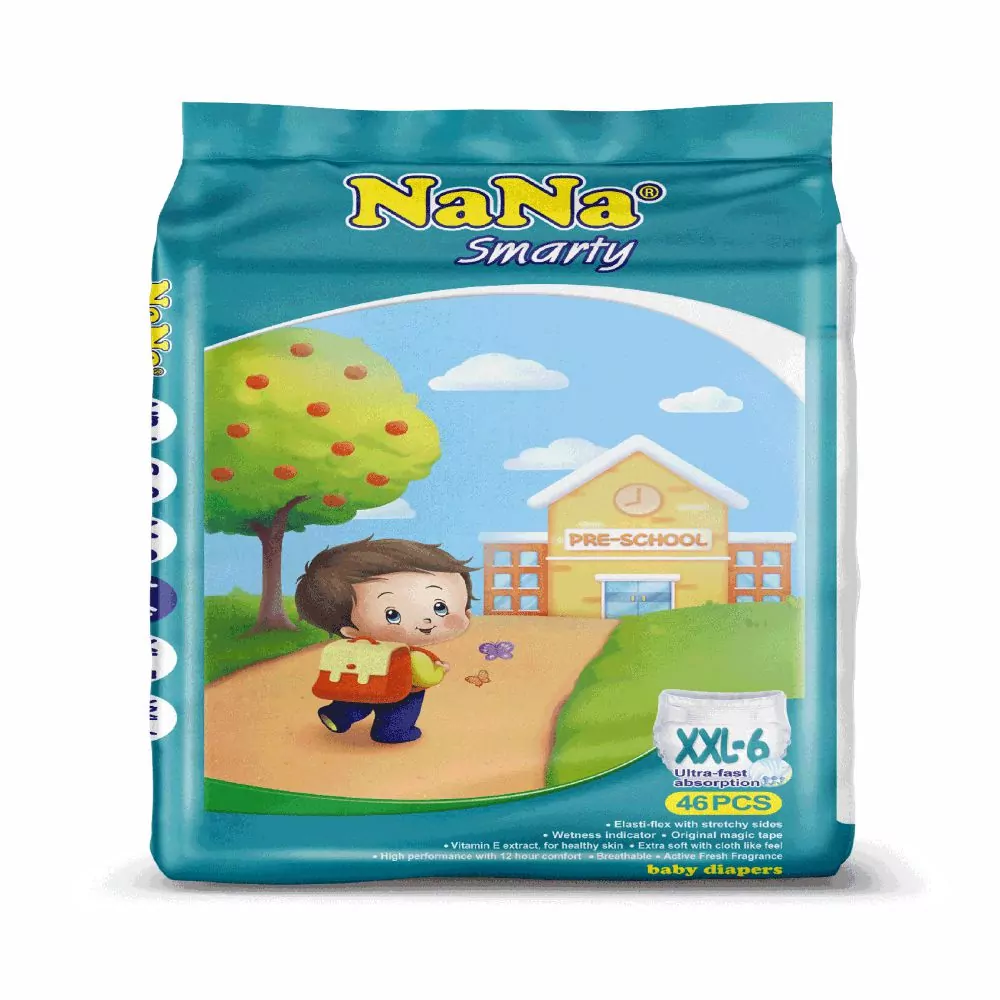 Nana Smarty Diapers Jumbo Pack Xxl (46 Pcs)