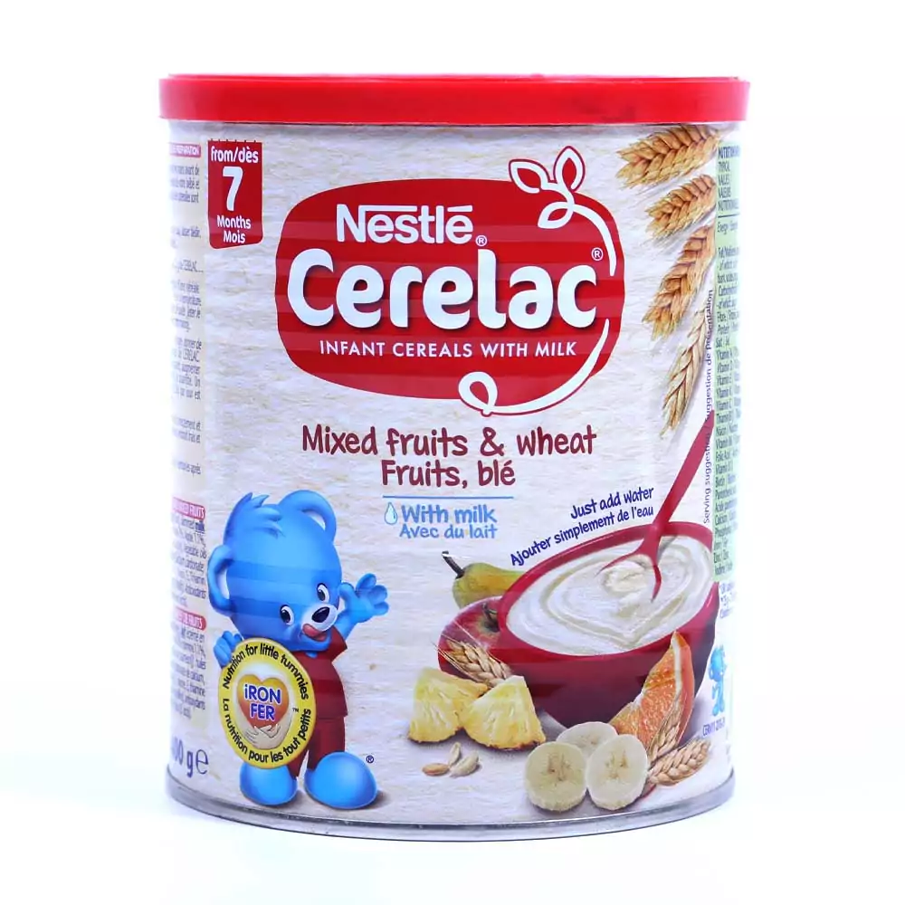 Nestle Cerelac Mixed Fruit And Wheat With Milk 400Gm Tin