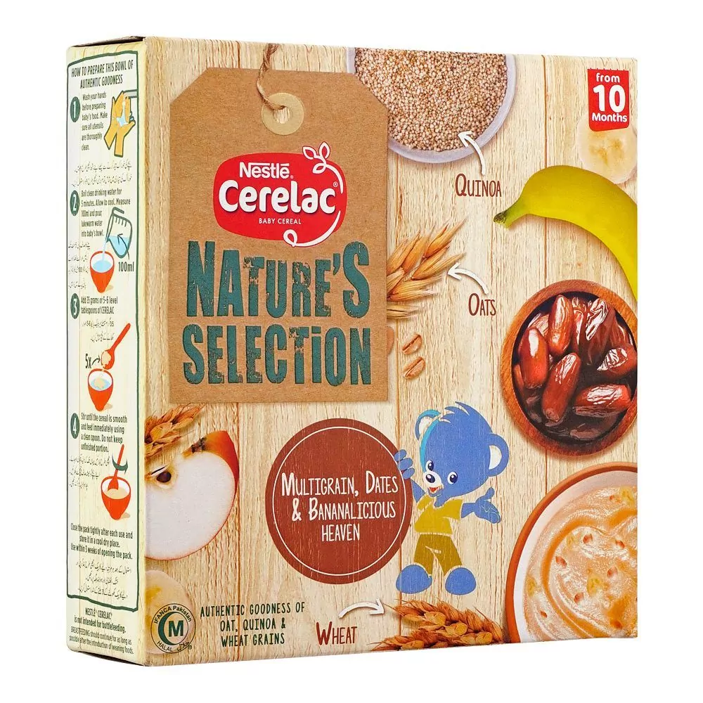 Nestle Cerelac Nature'S Selection Cereal, Multigrain, Dates &Amp;Amp; Bananalicious, 175G