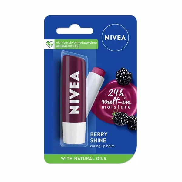 Nivea Lip Care Fruity Shine, Blackberry 4.8g