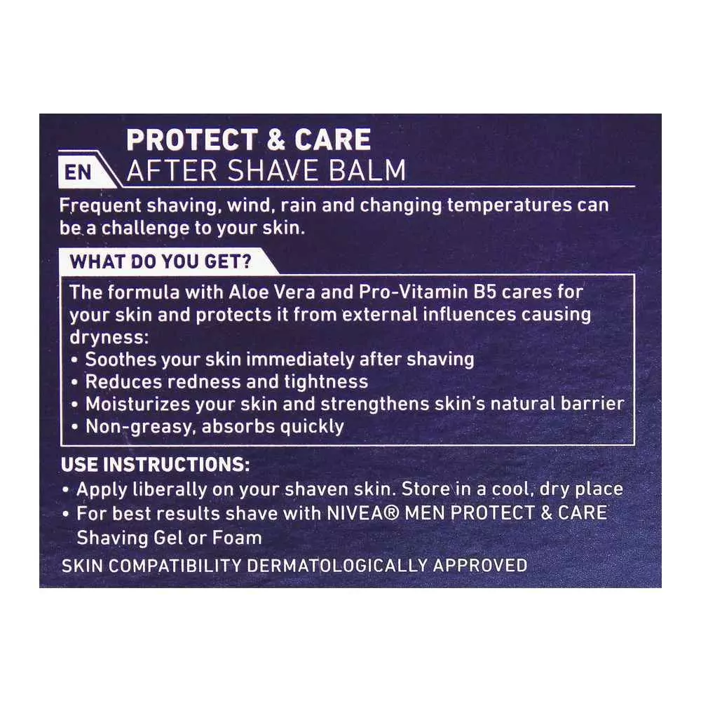 Nivea Men Protect &Amp; Care Moisturizing After Shave Balm, 100Ml