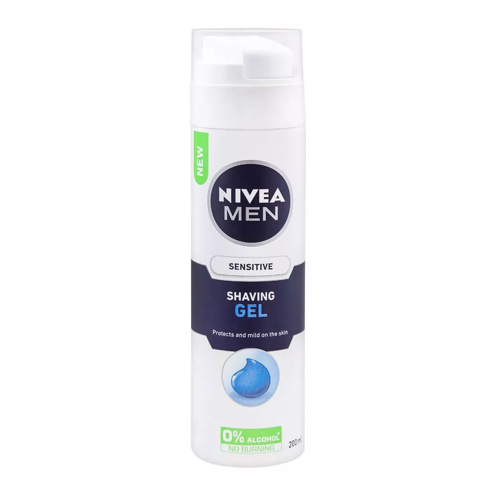 Nivea Men Sensitive Shaving Gel, Alcohol Free, 200Ml