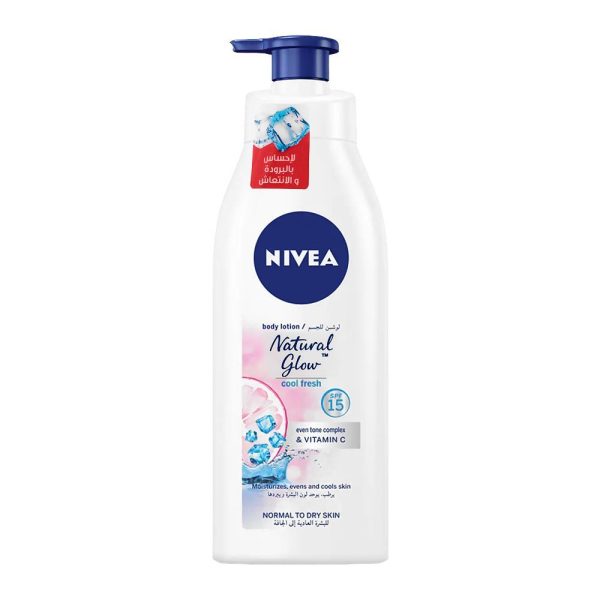Nivea Natural Glow Cool Fresh Normal To Dry Skin Body Lotion, Normal To Dry Skin 400ml