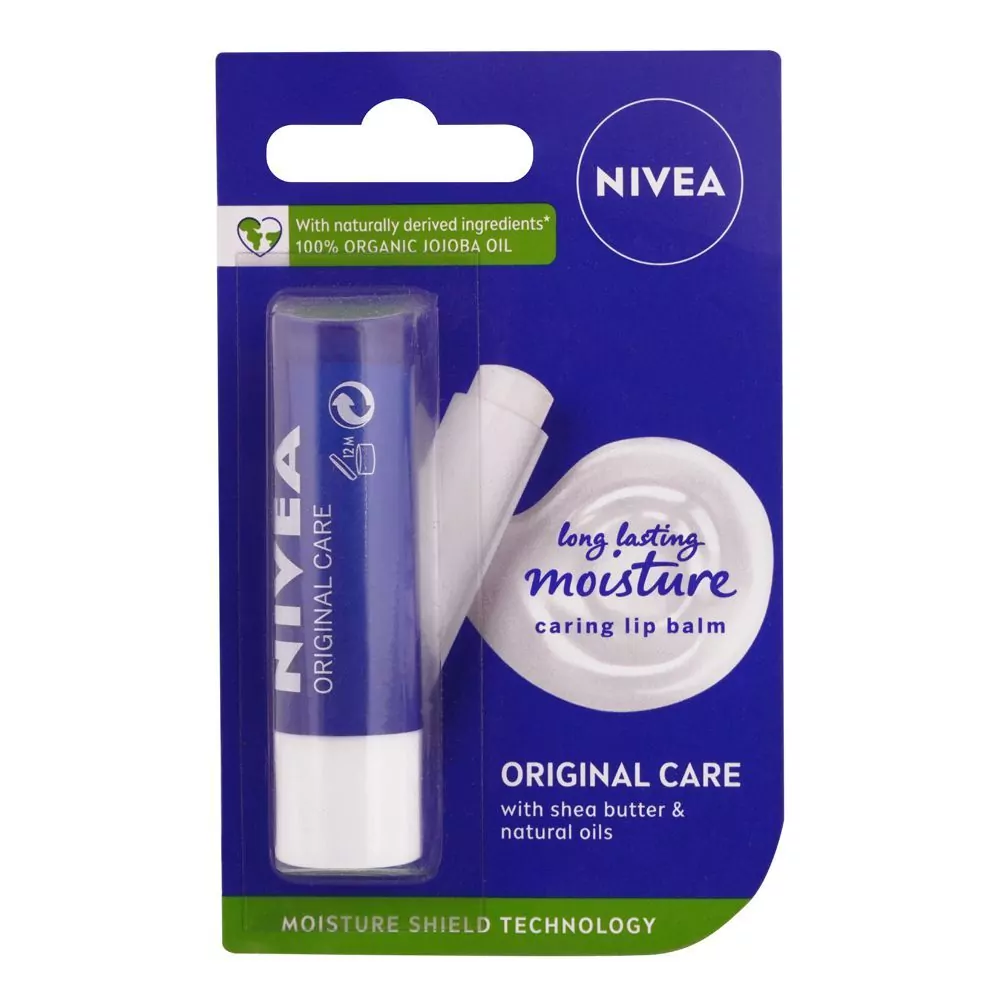 Nivea Original Long Lasting Moisture Lip Care Balm, 4.85G