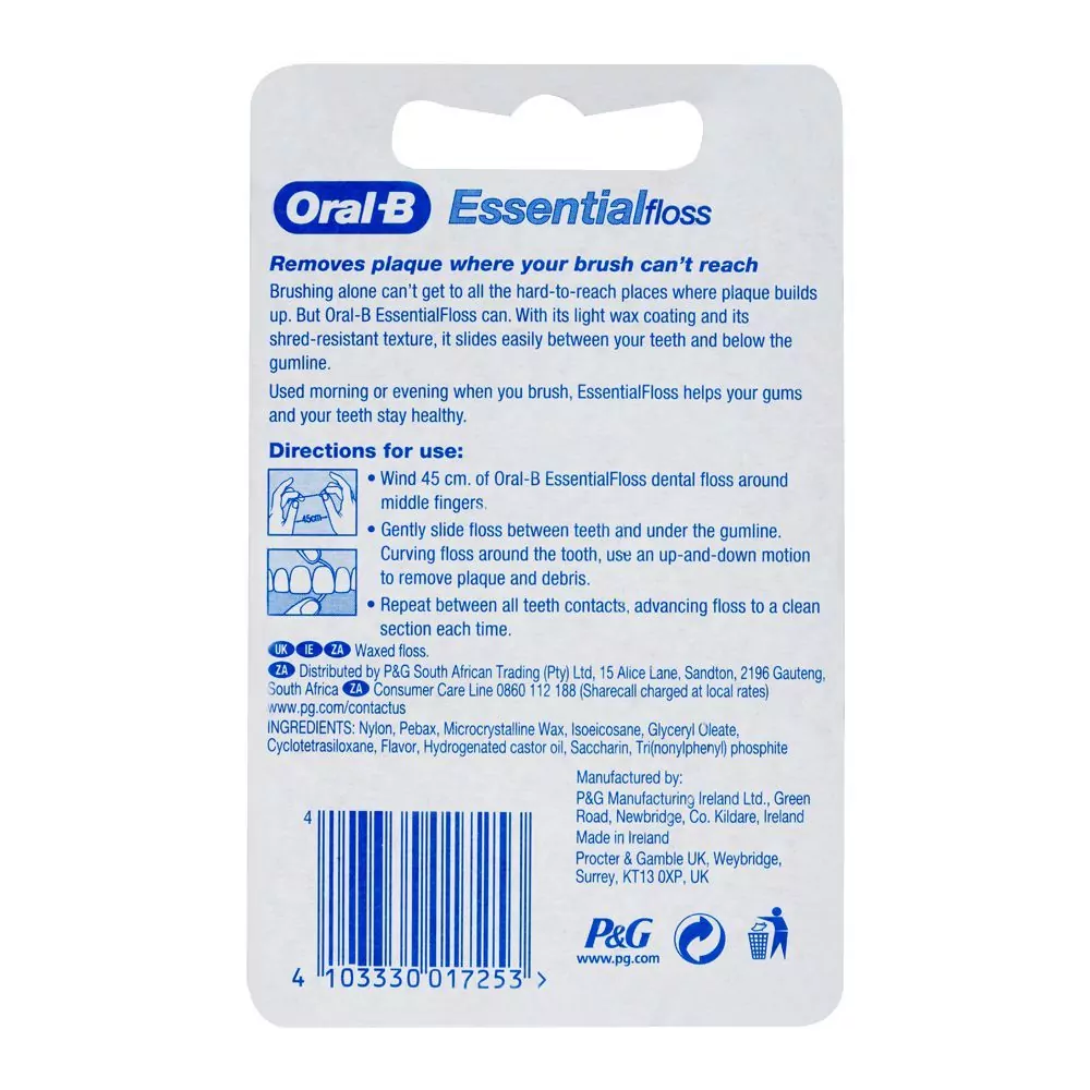 Oral B Essential Floss Waxed Dental Floss 50M A