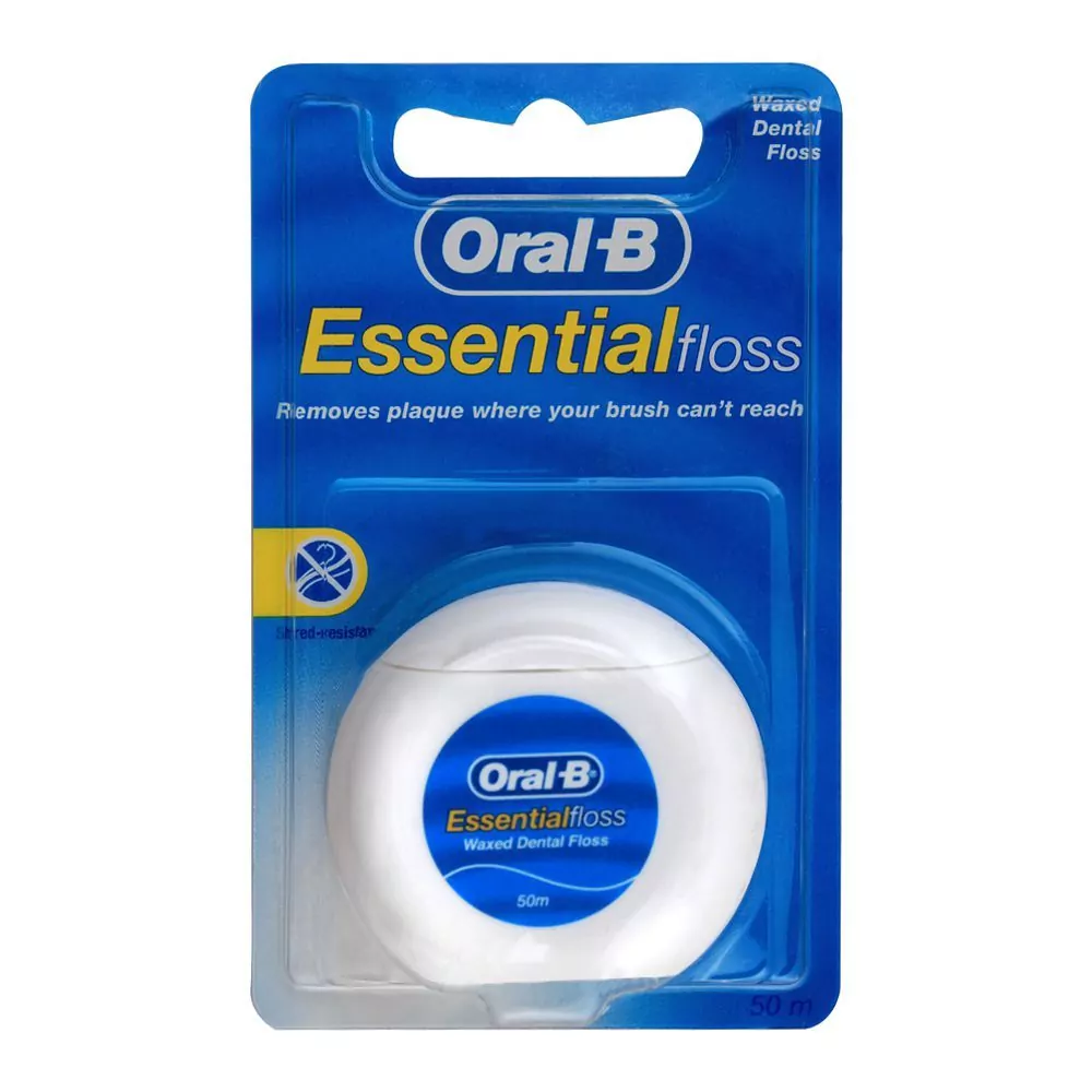 Oral-B Essential Floss Waxed Dental Floss, 50M