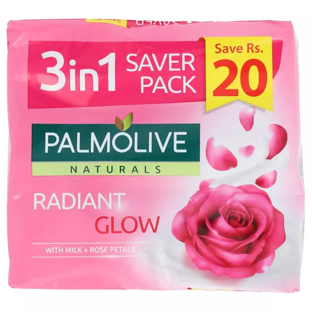 Palmolive Soap Naturals Radiant Glow Milk And Rose 3X140Gm 