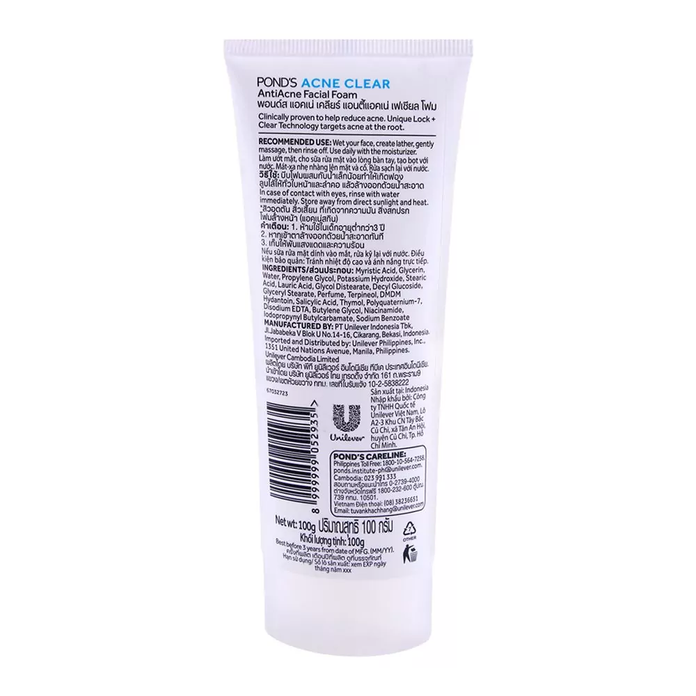 Pond'S Acne Clear Antiacne Facial Foam 100G