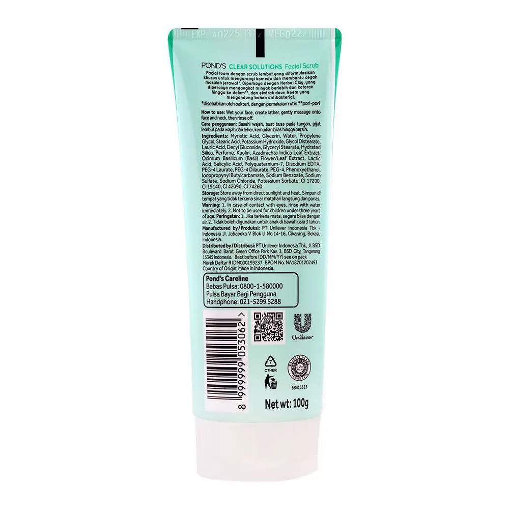 Pond'S Clear Solutions Antibacterial + Clarity Facial Scrub