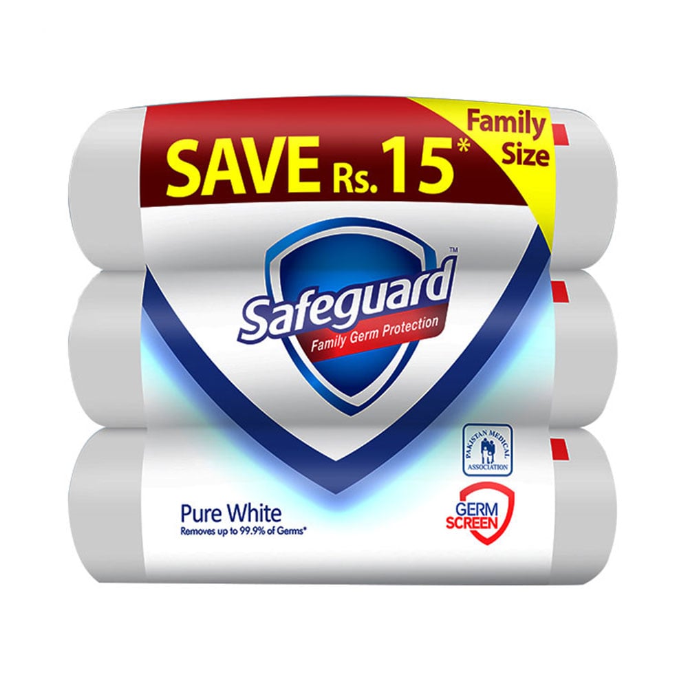 Safeguard Soap Pure White Family Size 135Gm