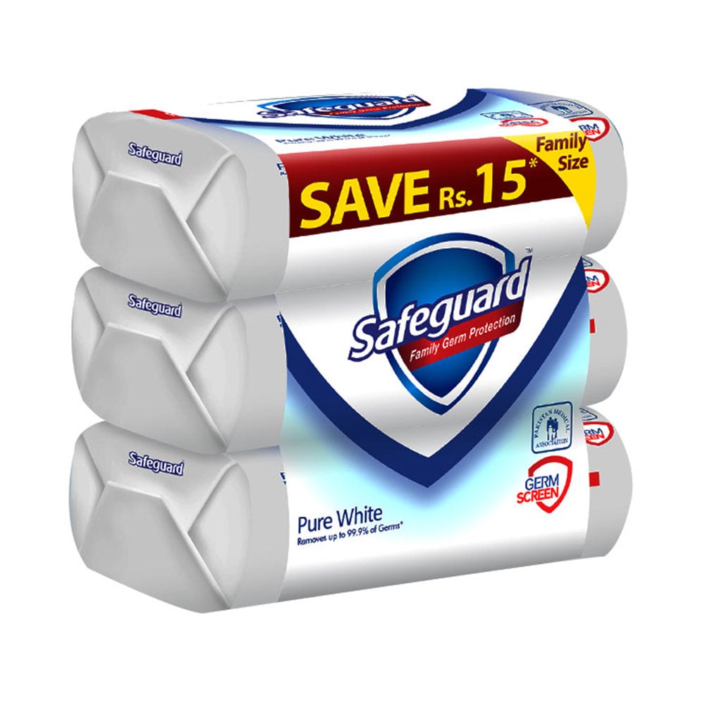 Safeguard Soap Pure White Family Size 135Gm