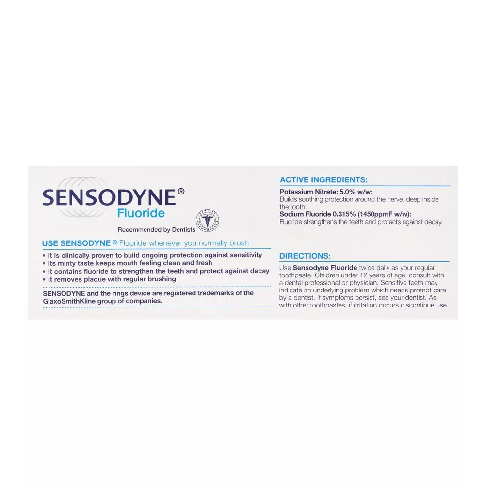 Sensodyne Fluoride Toothpaste, 100G