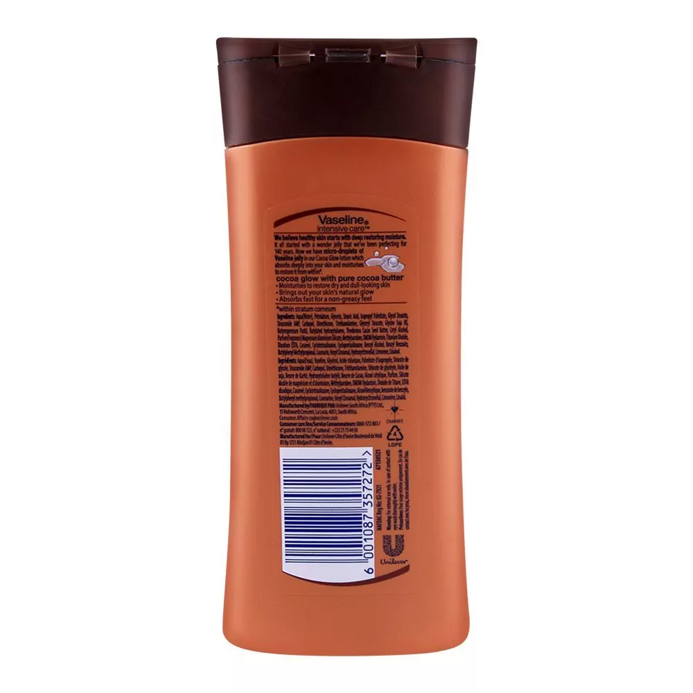 Vaseline Intensive Care Cocoa Glow Pure Cocoa Butter Lotion 200Ml A