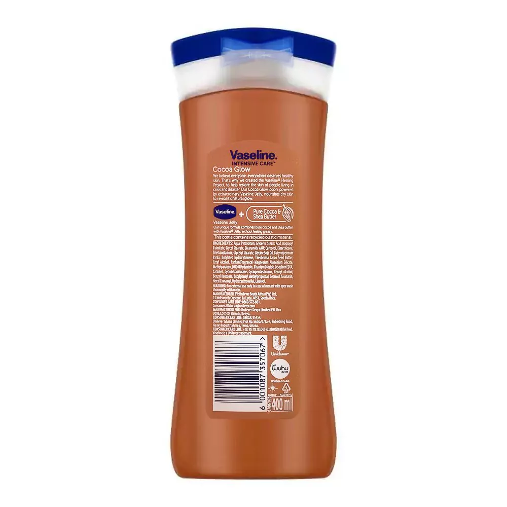 Vaseline Intensive Care Cocoa Glow Pure Cocoa Butter Lotion 400Ml A