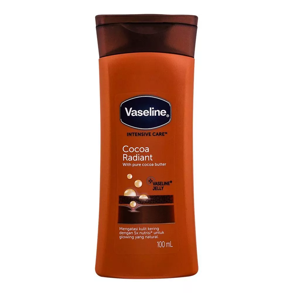 Vaseline Intensive Care Cocoa Radiant Pure Cocoa Butter Body Lotion, 100Ml